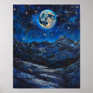 Póster Una vigilia celestial sobre los picos silenciosos