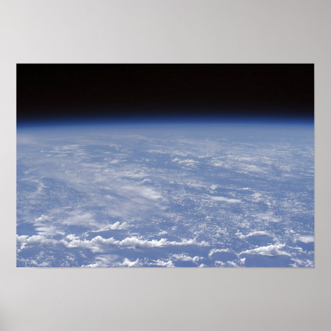 Póster Una visión de horizonte oblicua de la atmósfera te (Frente)