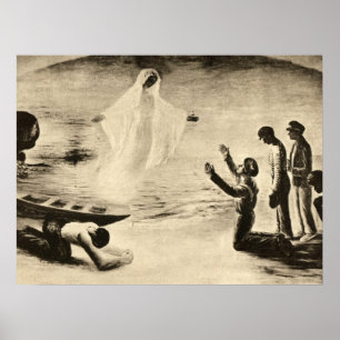 Póster Una visión del Virgen María