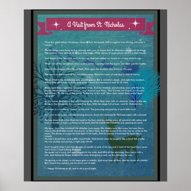 Póster Una Visita De San Nicolás - Poster De Fiestas (Frente)