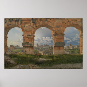 Póster Una vista a través de tres arcos del tercero