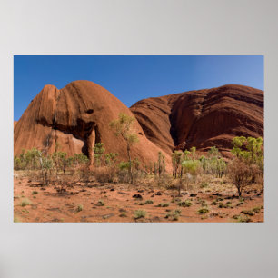 Póster Una vista diferente y única de Ayers Rock Uluru