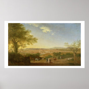 Póster Una vista panorámica de Florencia de Bellosguardo
