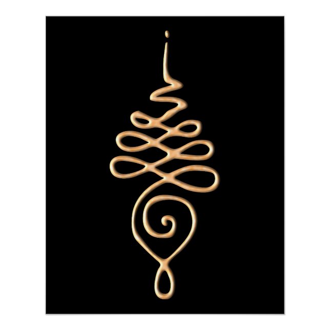Póster Unalome de Oro (Anverso)