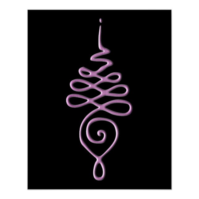 Póster Unalome Rosa (Anverso)
