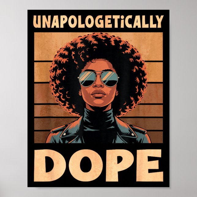 Póster Unapologetically Afro Woman Vintage 70s  (Frente)