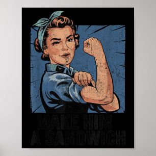 Póster Unas Vintage Divertidas Lo Hacen Un Sandwich