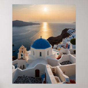 Póster Unas vistas impresionantes de Santorini