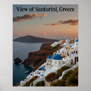 Póster Unas vistas impresionantes de Santorini