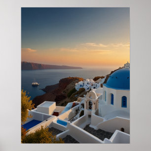 Póster Unas vistas impresionantes de Santorini