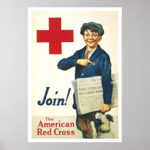 Póster ¡Únase a! La Cruz Roja americana