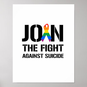 Póster Únase a la lucha contra suicidio gay