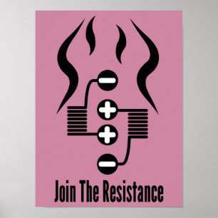 Póster Únase a la resistencia - poster rosado