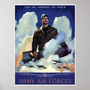 Póster Únase a las fuerzas aéreas del ejército --