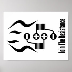 Póster Únase al poster de la resistencia