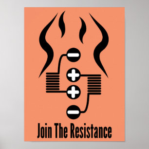 Póster Únase al Poster de la Resistencia - Naranja