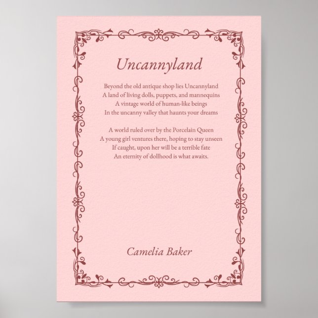 Póster Uncannyland Poem Print (Frente)