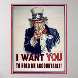 Póster Uncle Sam says 'Hold Me Accountable'