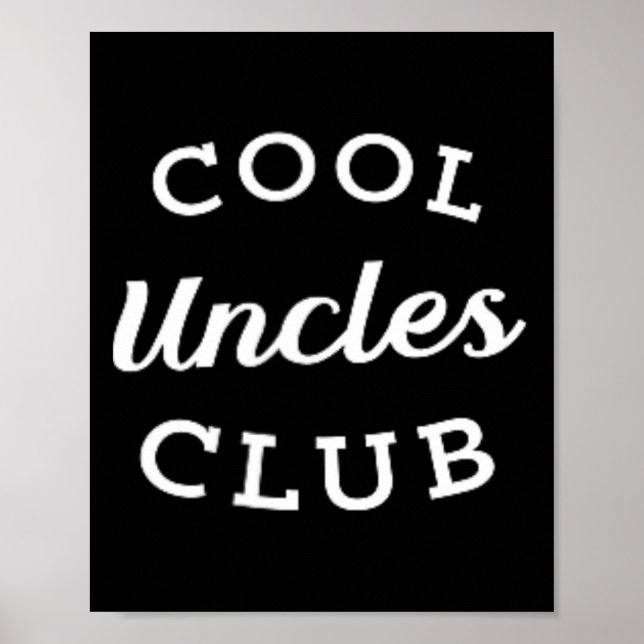 Póster Uncles Club Mejor Tío Jamás Fundido Padres Día Nue (Frente)