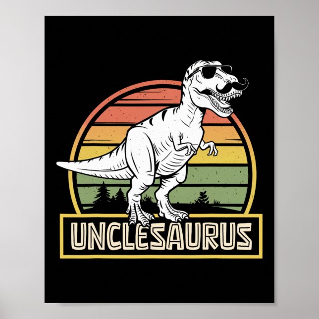 Póster Unclesaurus T Rex Dinosaur Uncle Saurus Mating F (Frente)