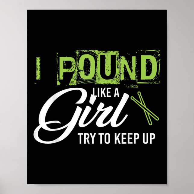 Póster Und Like A Girl Try To Keep Up Workout  (Frente)