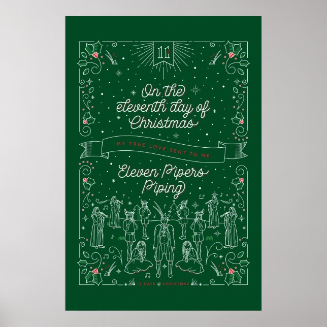 Póster Undécimo día de Navidades Poster 24x36 (Frente)