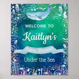 Póster Under The Sea | Ocean Themed Baby Shower Welcome