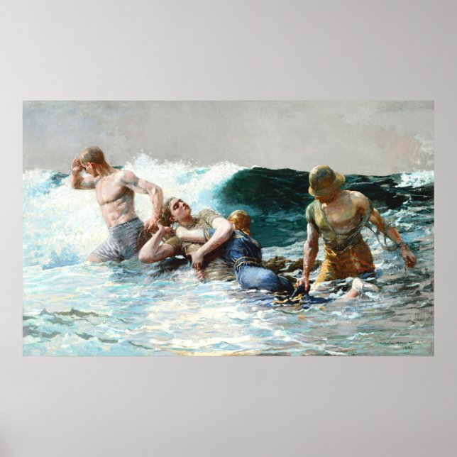 Póster Undertow by  Winslow Homer (Frente)