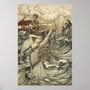 Póster Undine por Arthur Rackham