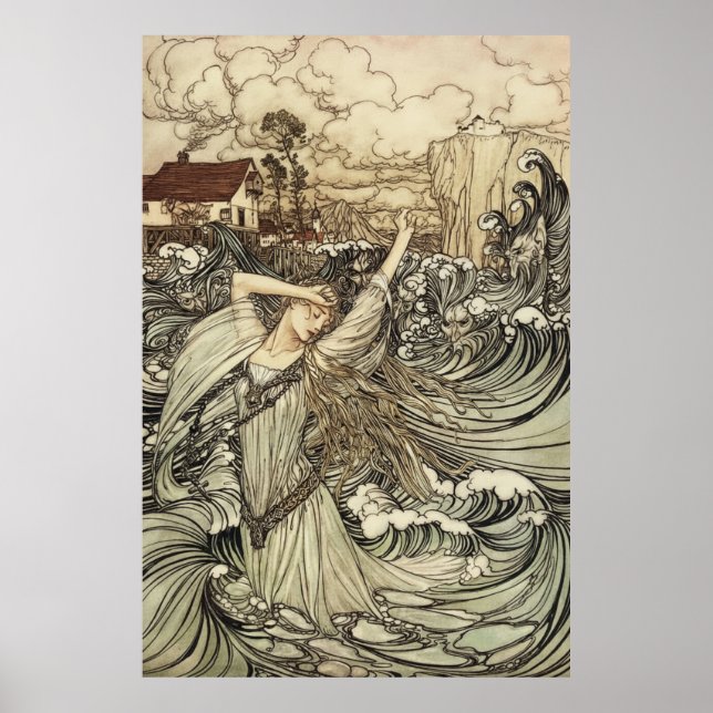 Póster Undine por Arthur Rackham (Frente)
