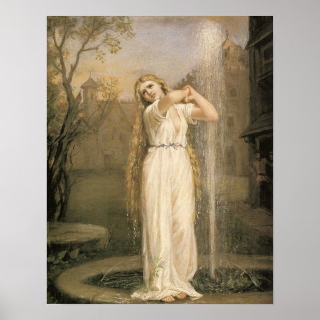 Póster Undine por Waterhouse (Frente)