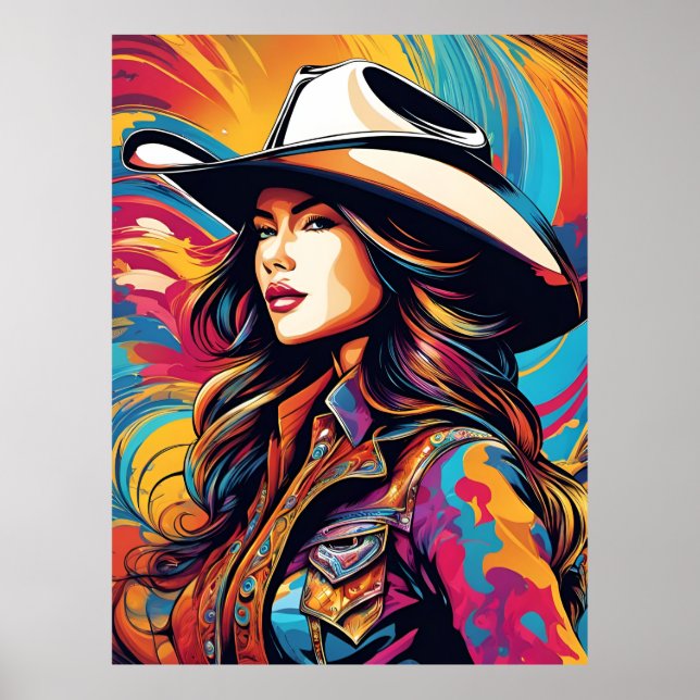 Póster Une belle femme cow-boy (Frente)