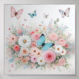 Póster Une magnifique toile pour la chambre de bébé fille