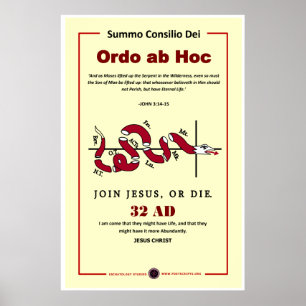 Póster Únete a Jesús o muere