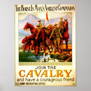 Póster Únete a la caballería de la guerra