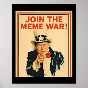 Póster Únete a la guerra de memes Trump