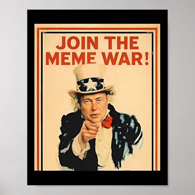 Póster Únete a la guerra de memes Trump (Frente)