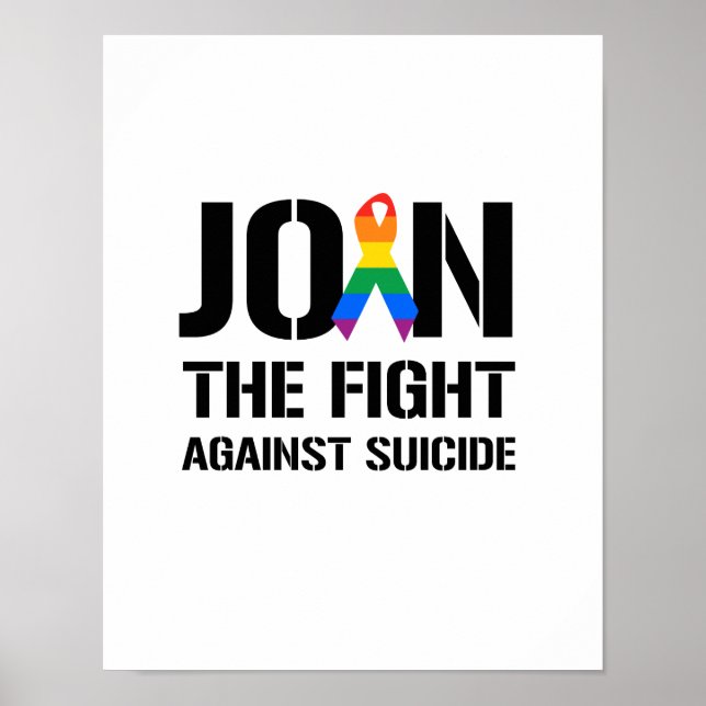 Póster Únete a la lucha contra el suicidio gay (Frente)
