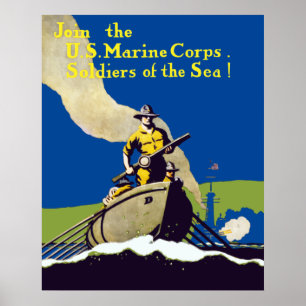 Póster Únete a los marines de Estados Unidos