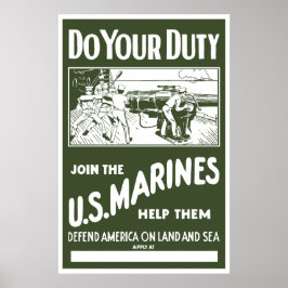 Póster Únete a los Marines de los Estados Unidos — Segund