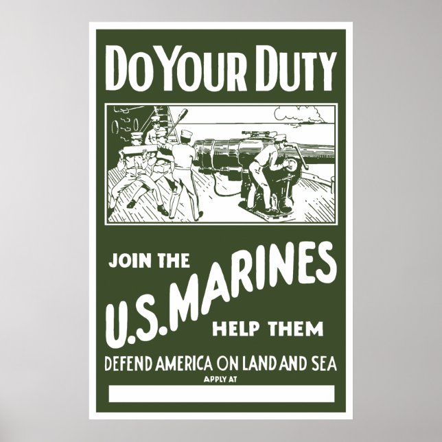 Póster Únete a los Marines de los Estados Unidos — Segund (Frente)