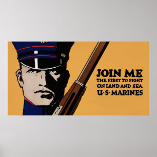 Póster Únete a mí ~ Marines estadounidenses