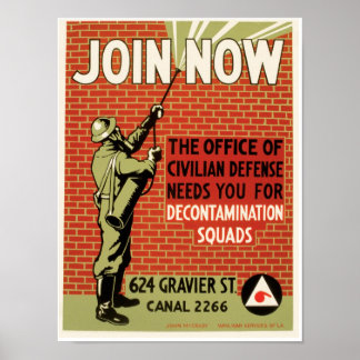 Póster Únete ahora ~ Defensa civil