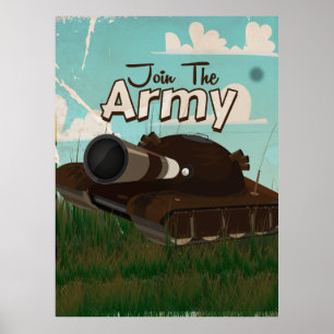 Póster Únete al Cartel Antiguo del Ejército
