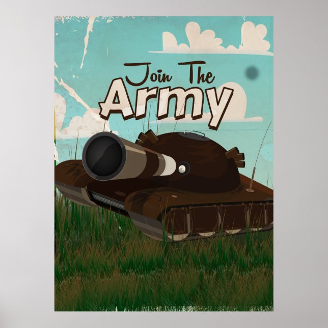 Póster Únete al Cartel Antiguo del Ejército (Frente)