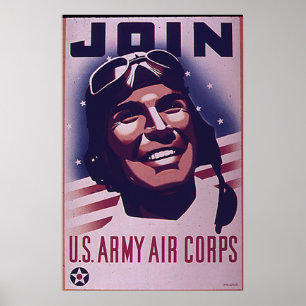 Póster Únete Al Cuerpo Aéreo Del Ejército