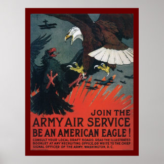Póster Únete al Servicio Aéreo del Ejército