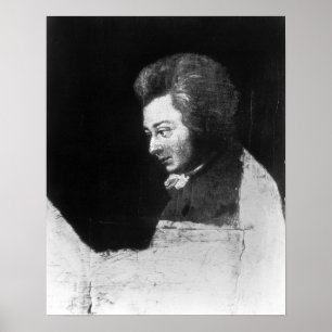 Póster Unfinished Portrait of Wolfgang Amadeus Mozart