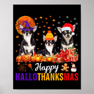 Póster Uni-S Kids Chihuahua Perro Halloween Día de Acción