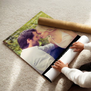 Póster Única Foto de Boda Negra para Guardar la Fecha de 